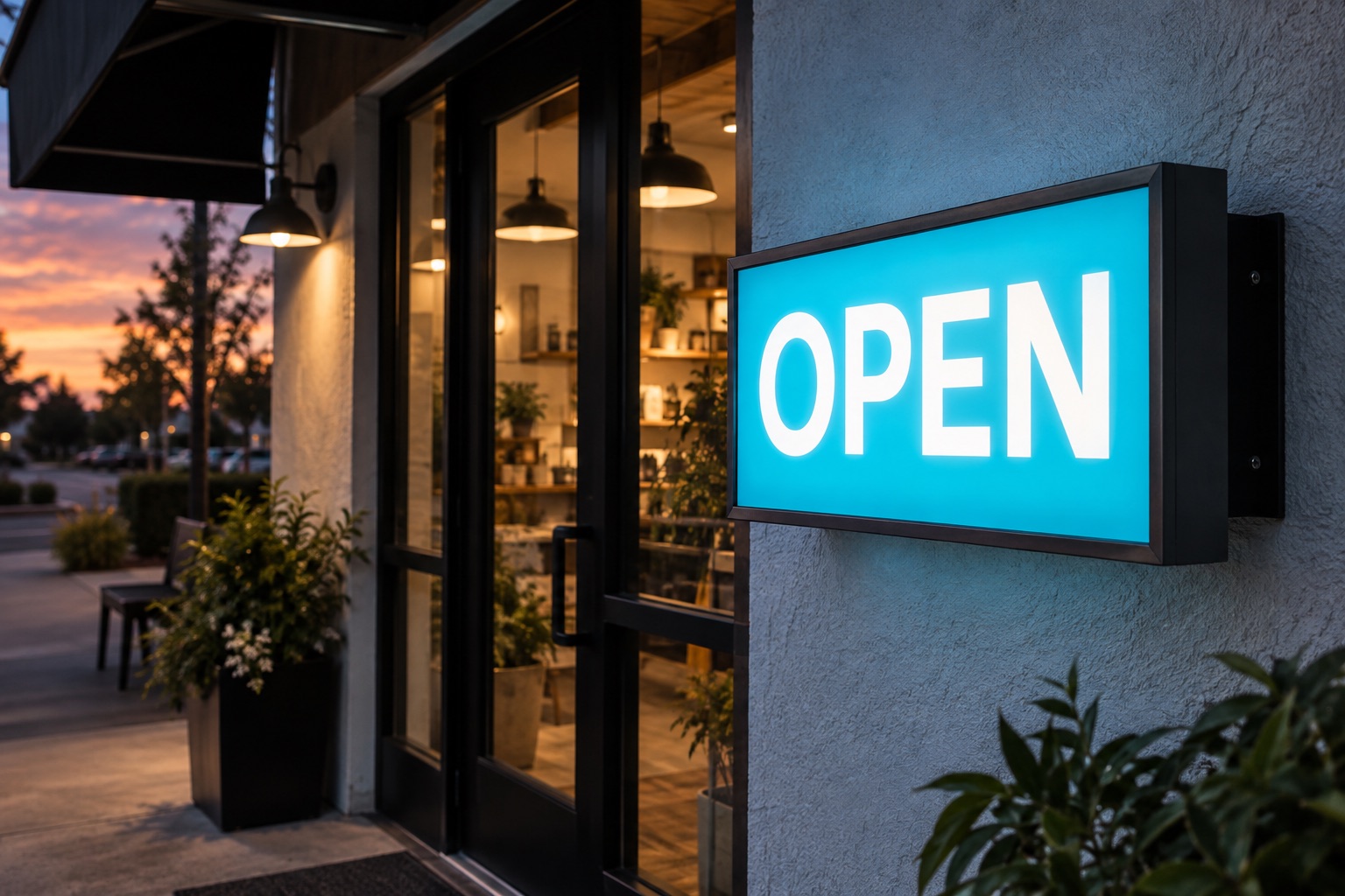 Illustrative backlit sign panels product example